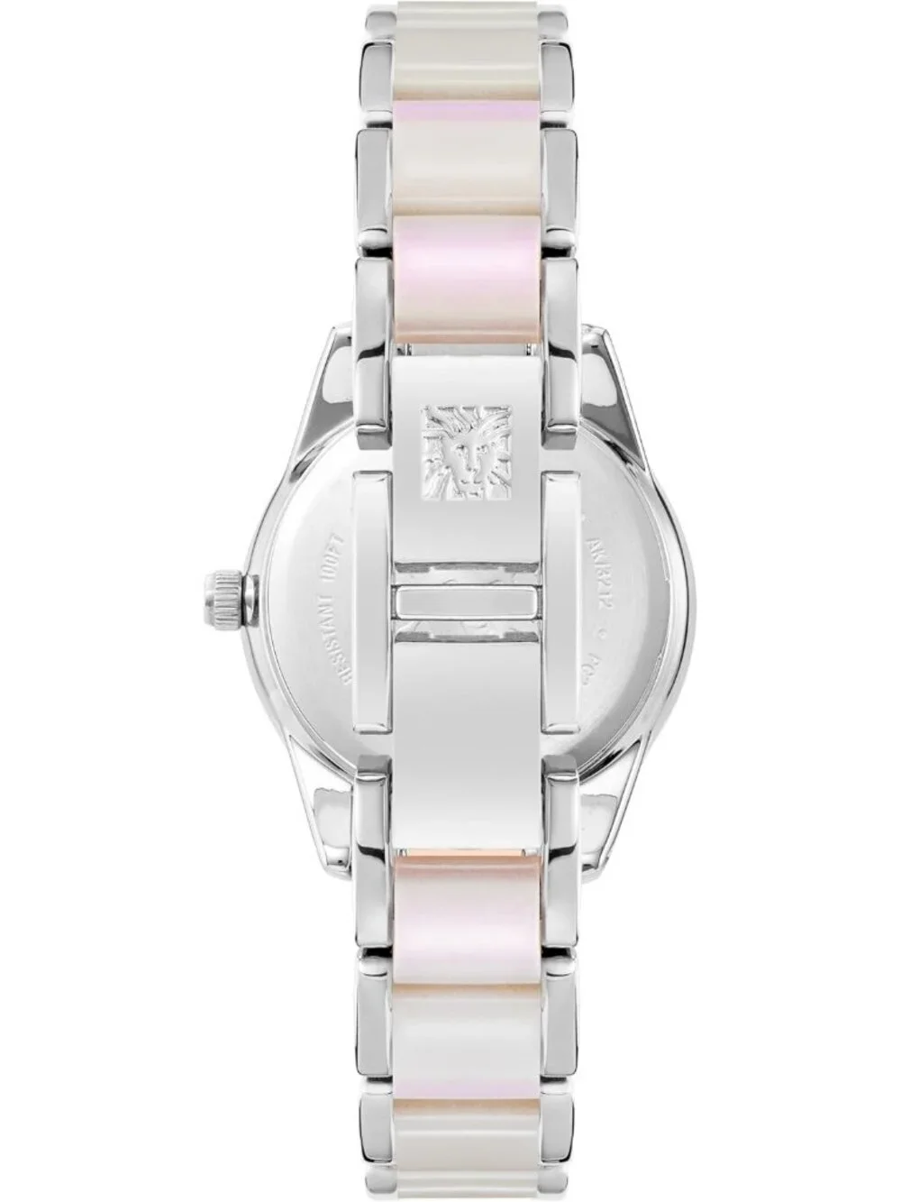 Anne Klein Women's Silver White Analog Quartz Resin Bracelet Luxury Round Watch